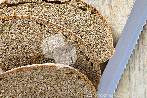 Image of dark bread from flour