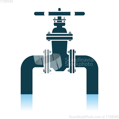 Image of Icon Of Pipe With Valve