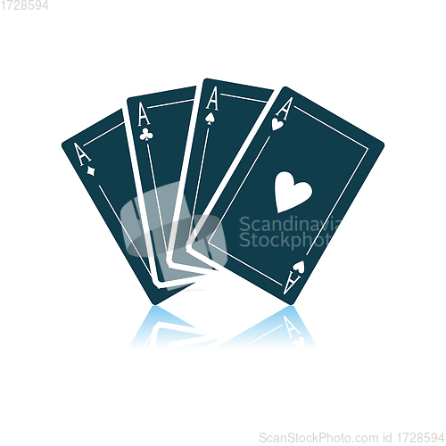 Image of Set Of Four Card Icons