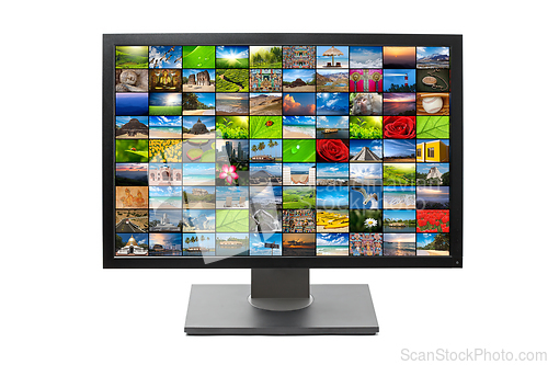 Image of Modern LCD HDTV screen isolated