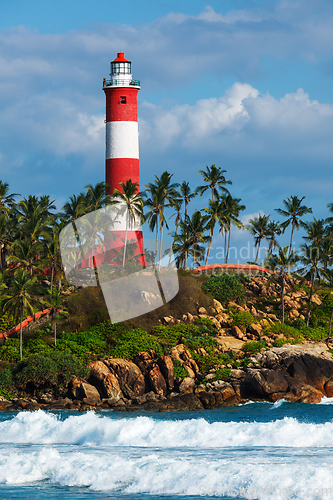 Image of Kovalam (Vizhinjam) lighthouse. Kerala, India