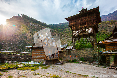 Image of Sangla Fort - Hindu Temple. Sangla, Himachal Pradesh, India.