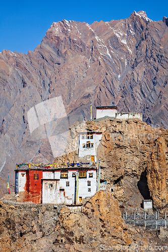 Image of Dhankar gompa monastery . Himachal Pradesh, India