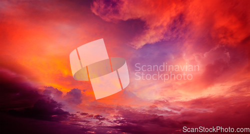 Image of Dramatic red sky