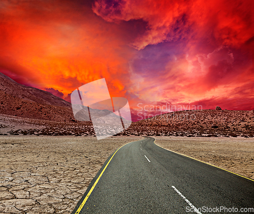 Image of Road in desert