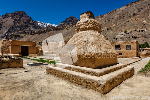 Image of Tabo monastery in Tabo village, Spiti Valley, Himachal Pradesh, India