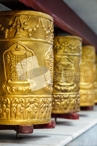 Image of Prayer wheels in Tabo Monastery