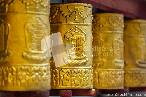 Image of Prayer wheels in Tabo Monastery