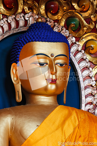 Image of Sakyamuni Buddha statue in Buddhist temple