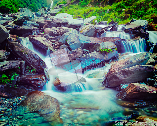 Image of Bhagsu waterfall. Bhagsu, Himachal Pradesh, India