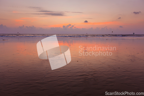 Image of Sunset on Baga beach. Goa