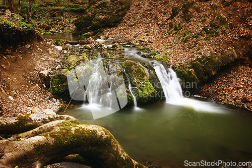 Image of waterfall in Borzesti gorge