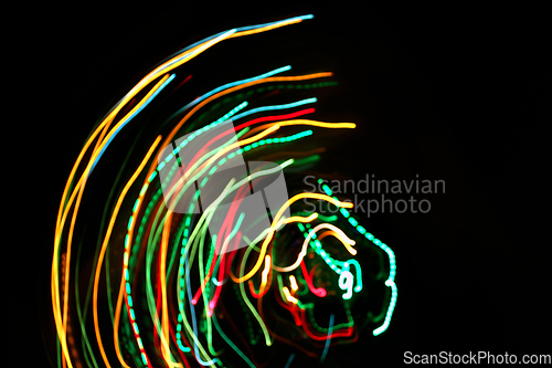 Image of Abstract colorful motion background with blurred lights 