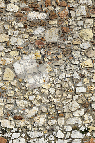 Image of Old wall texture of various stones