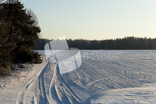 Image of Snow drifts in winter