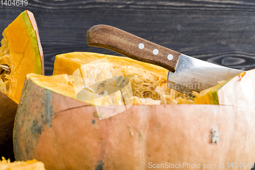 Image of cut pieces of pumpkin