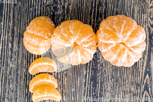 Image of peeled sweet and juicy tangerine