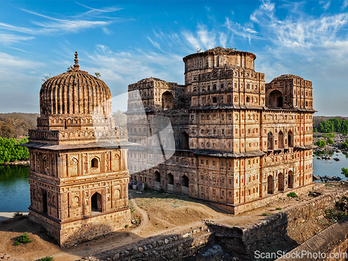 Image of Royal cenotaphs of Orchha, India