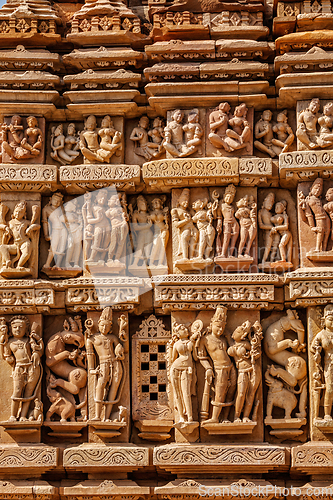 Image of Sculptures on Khajuraho temples