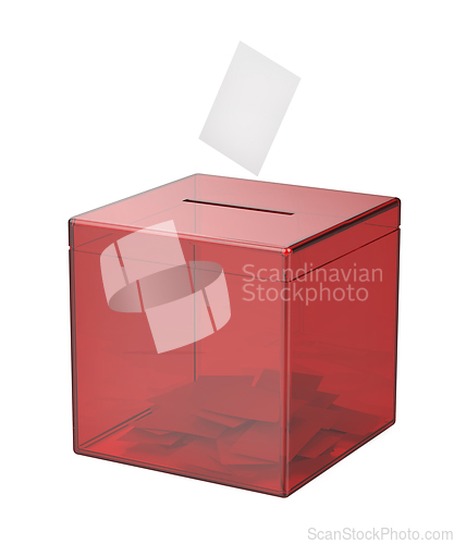 Image of Ballot box with voting paper