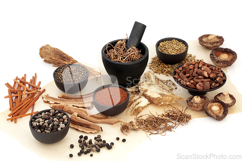 Image of Chinese Herbal Plant Medicine Preparation 