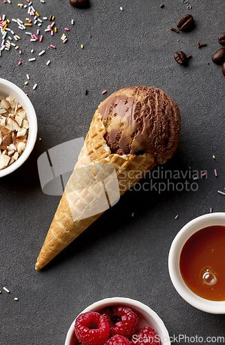 Image of caramel and chocolate ice cream
