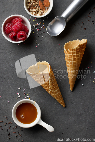 Image of various ice cream ingredients