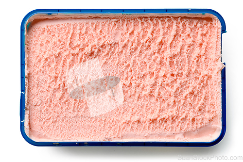 Image of box of strawberry ice cream