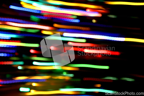 Image of Abstract bright motion background with blurred lights 