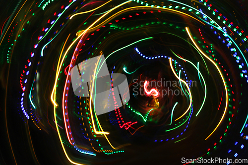 Image of Abstract colorful motion background with blurred lights