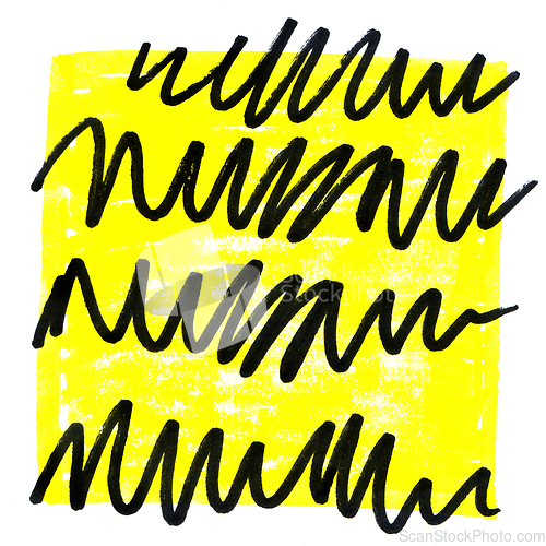 Image of Bright yellow and black abstract illustration