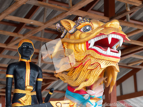 Image of Foo dog at Buddhist temple in Thailand