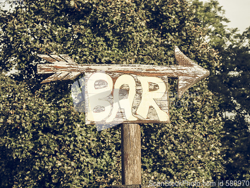 Image of Vintage looking Bar sign