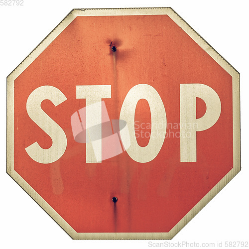 Image of Vintage looking Stop sign