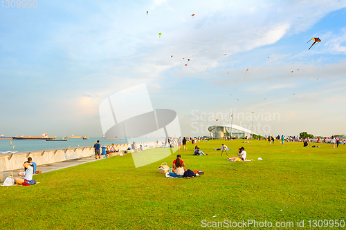 Image of People at Marina Barrage, Singapore