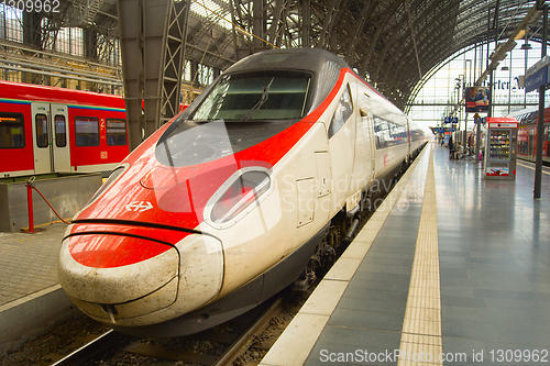 Image of Fast speed train Frankfurt Germany