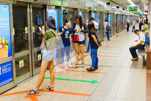 Image of Underground metro train station Singapore