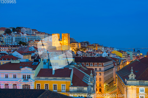 Image of Old Town Lisbon Cathedral Portugal