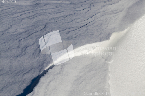 Image of uneven structure of snow