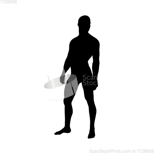 Image of Standing Pose Man Silhouette