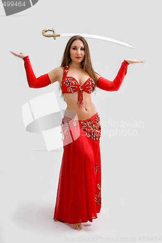 Image of Belly dancer in red