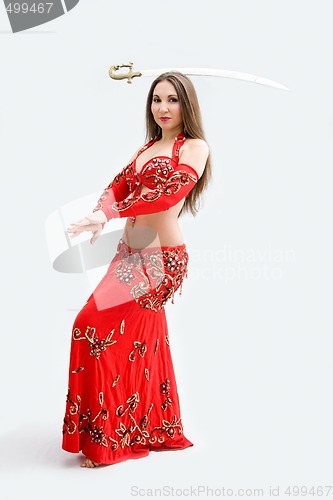 Image of Belly dancer in red