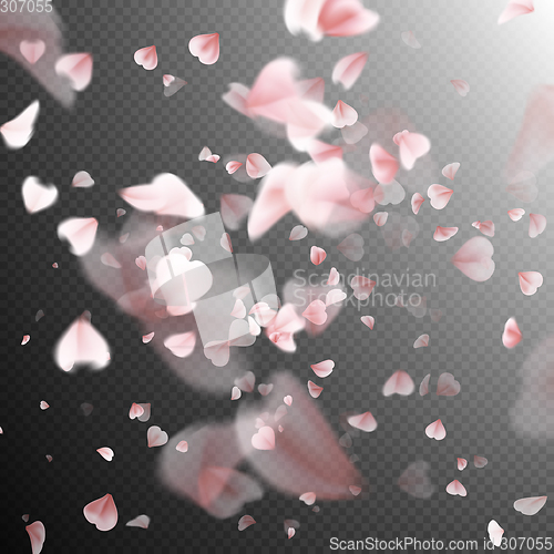 Image of Cherry petals fall down. EPS 10