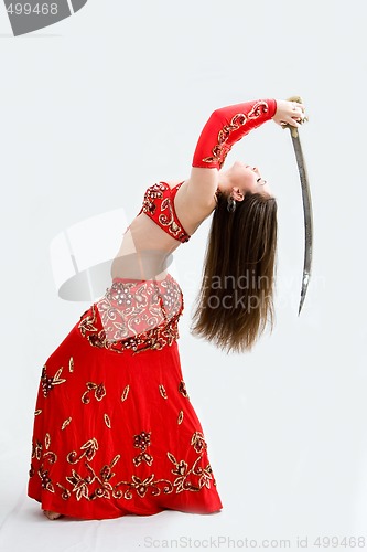 Image of Belly dancer in red