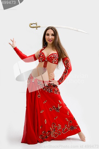 Image of Belly dancer in red