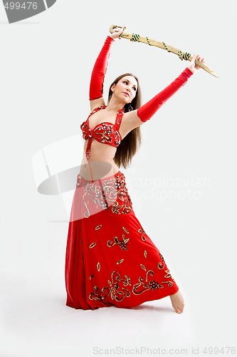 Image of Belly dancer in red