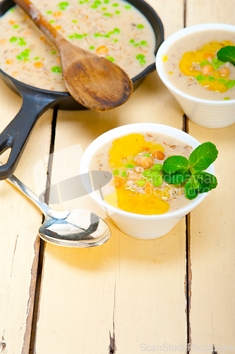 Image of Hearty Middle Eastern Chickpea and Barley Soup