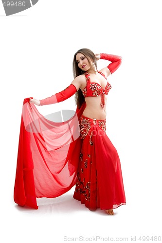 Image of Belly dancer in red