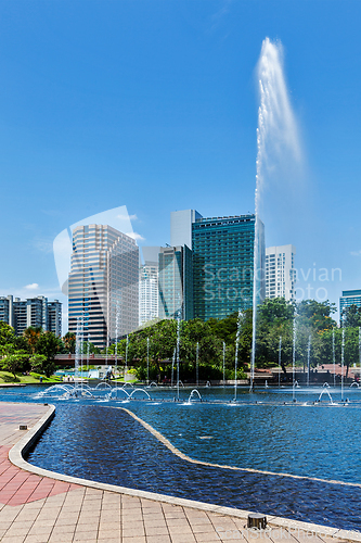 Image of Skyline of Central Business District of Kuala Lumpur, Malaysia