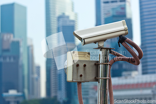 Image of CCTV surveillance camera in Singapore